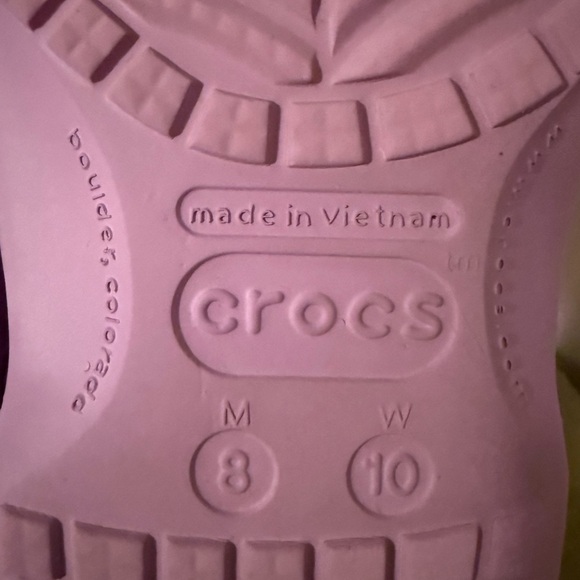 GUC Adult Crocs Classic Lined Clog Men Sz 8 Womens Sz 10   Lavender - Picture 6 of 7